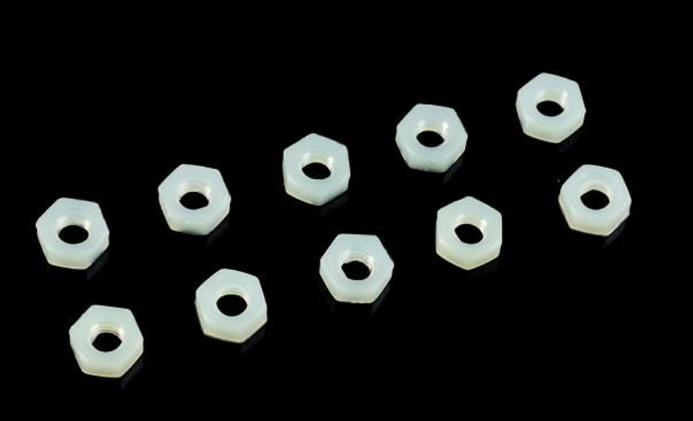 ECROU HEXAGONE NYLON 10 pièces