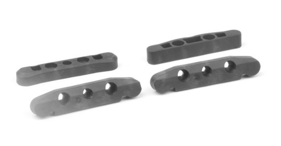 LRP S8 Rebel - Suspension Arm Hinge Pin Brace Set, front and rear (A)