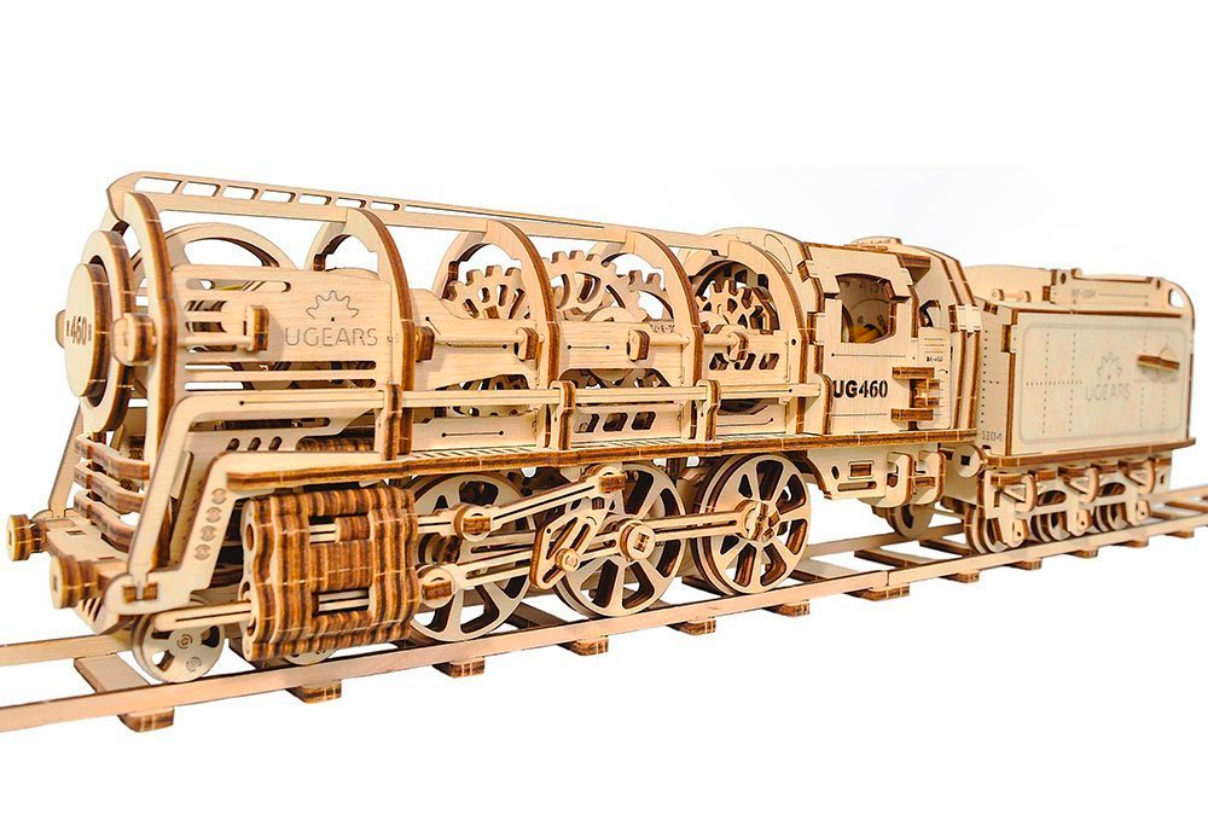 Maquette à construire en bois, modélisme, montage mécanique Locomotive 460 Ugears 70012