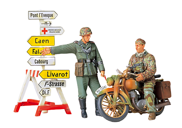 Tamiya Military Miniatures German Motorcycle Orderly Set 1:35 TAM 35241