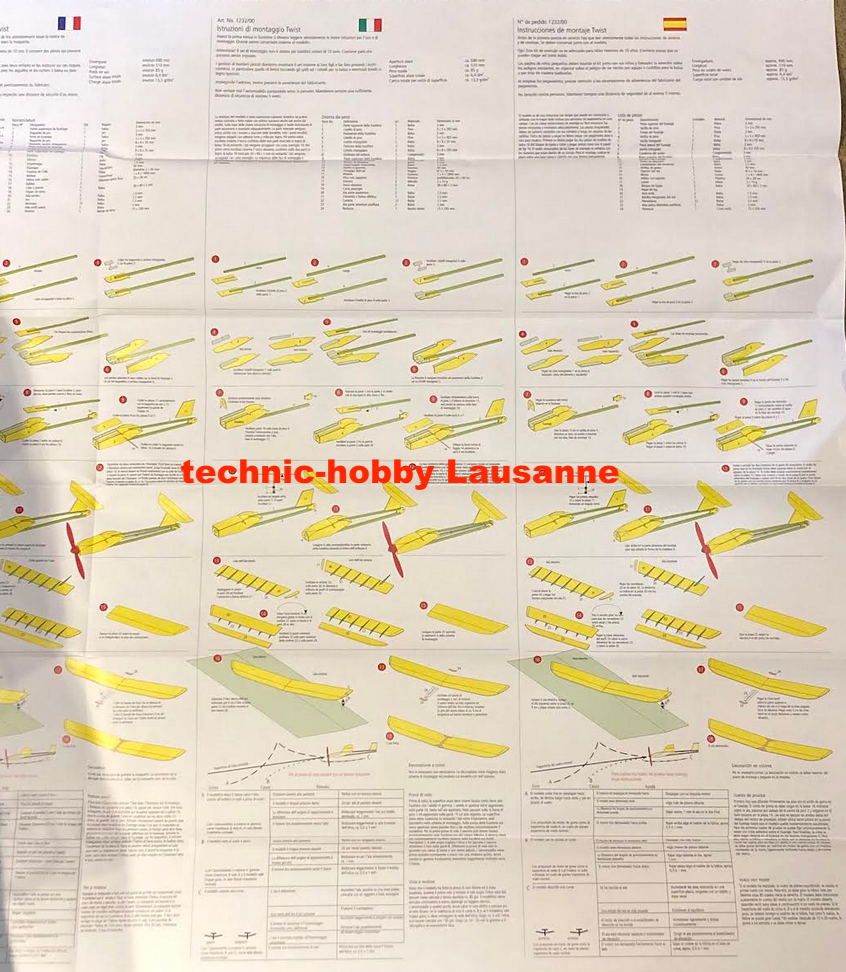 Miniature : Planeur à lancer à la main avec moteur à élastique TWIST 690mm, Aeronaut 1232/00