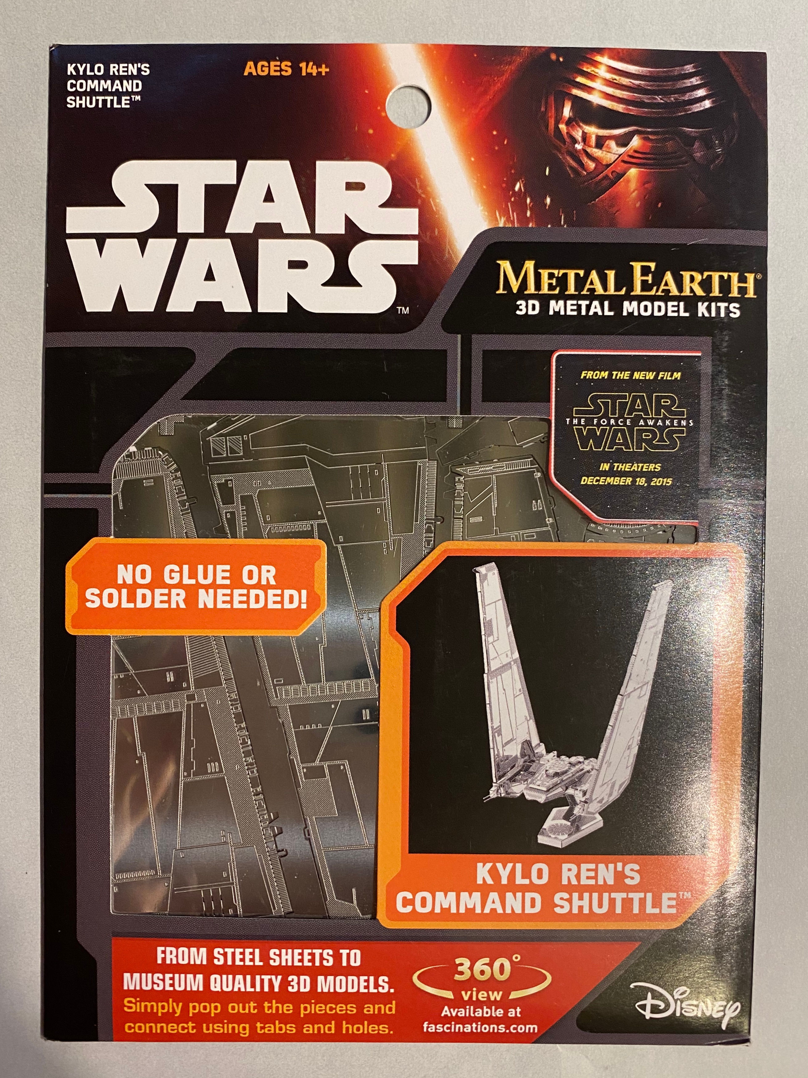 Metal Earth Star Wars Kylo ren's command shullte