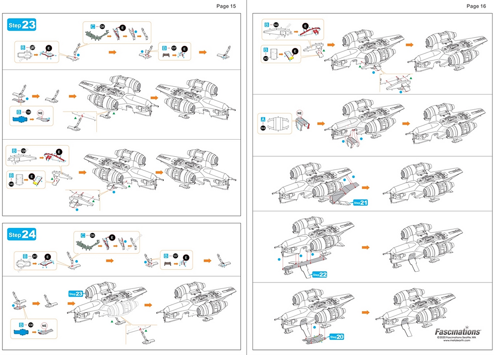 Miniature : Metal Earth Star Wars the Mandalorian Premium Series Razor Crest ICX217