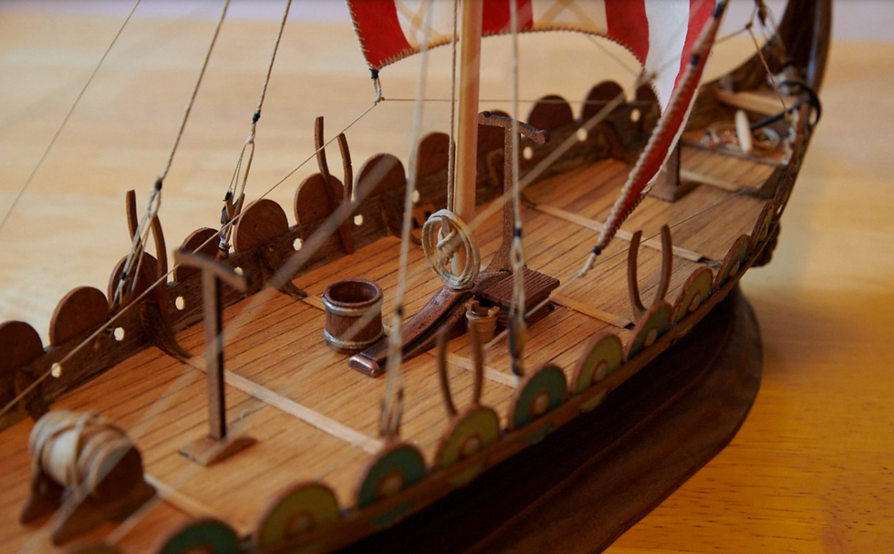 Miniature : Maquette de bateau Viking à construire en bois Drakkar AMATI B1406/01