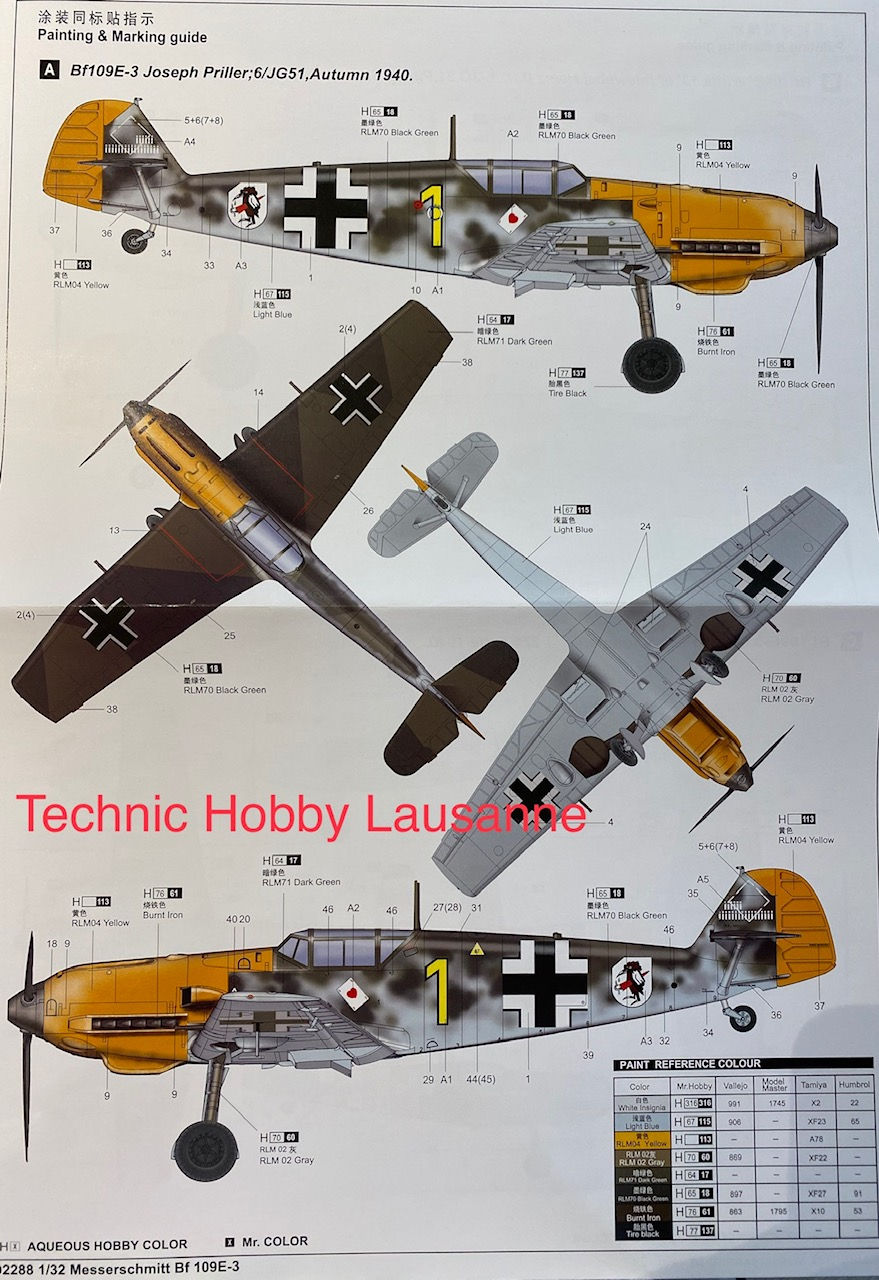 Miniature : Trumpeter Messerschmitt Bf 109E-3 1/32 TRU02288
