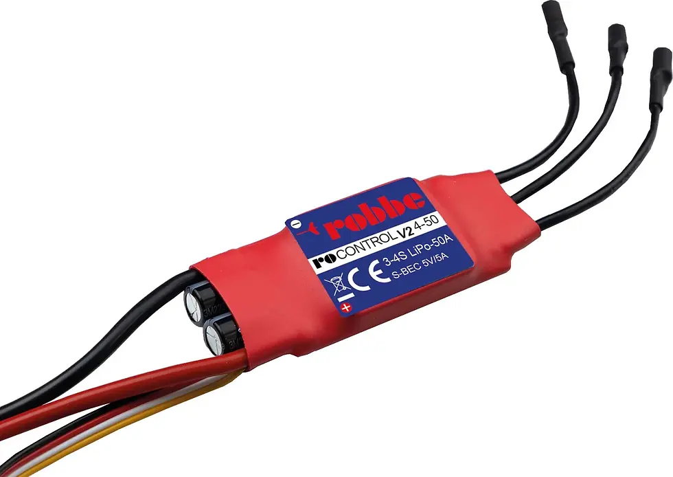 Miniature : Robbe ESC RO-CONTROL 4-50 V2 3-4S -50(70)A 5V/5A SWITCH BEC Regler - ROB 8738