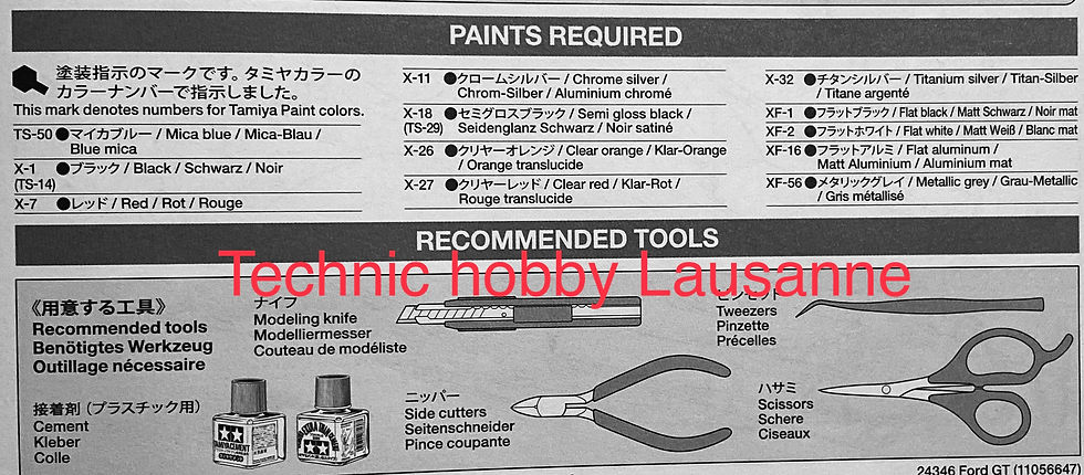 Miniature : Tamiya Ford GT