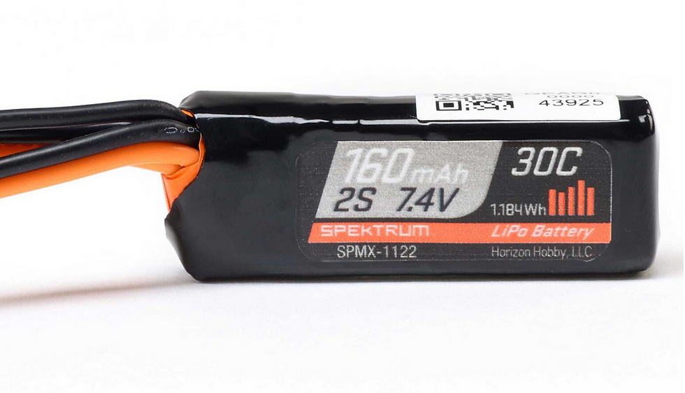 Spektrum LiPo 2s 7.4V 160mAh 2S 30C LiPo Battery: PH2.0 - SPMX-1122