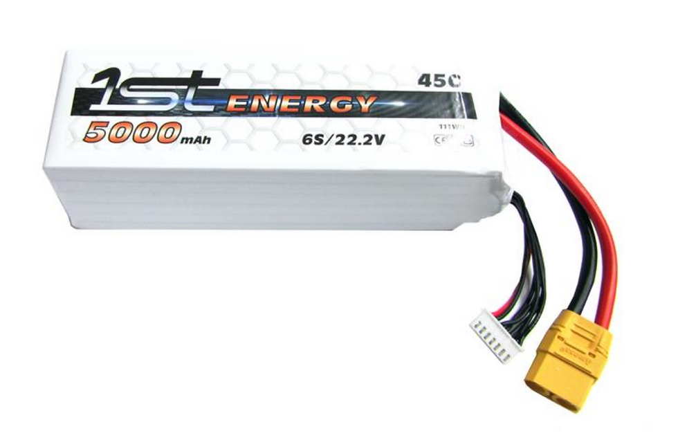 1st Energy LiPo 6S 5000mAh 22.2V 45C - 04.1stE5000-6-45