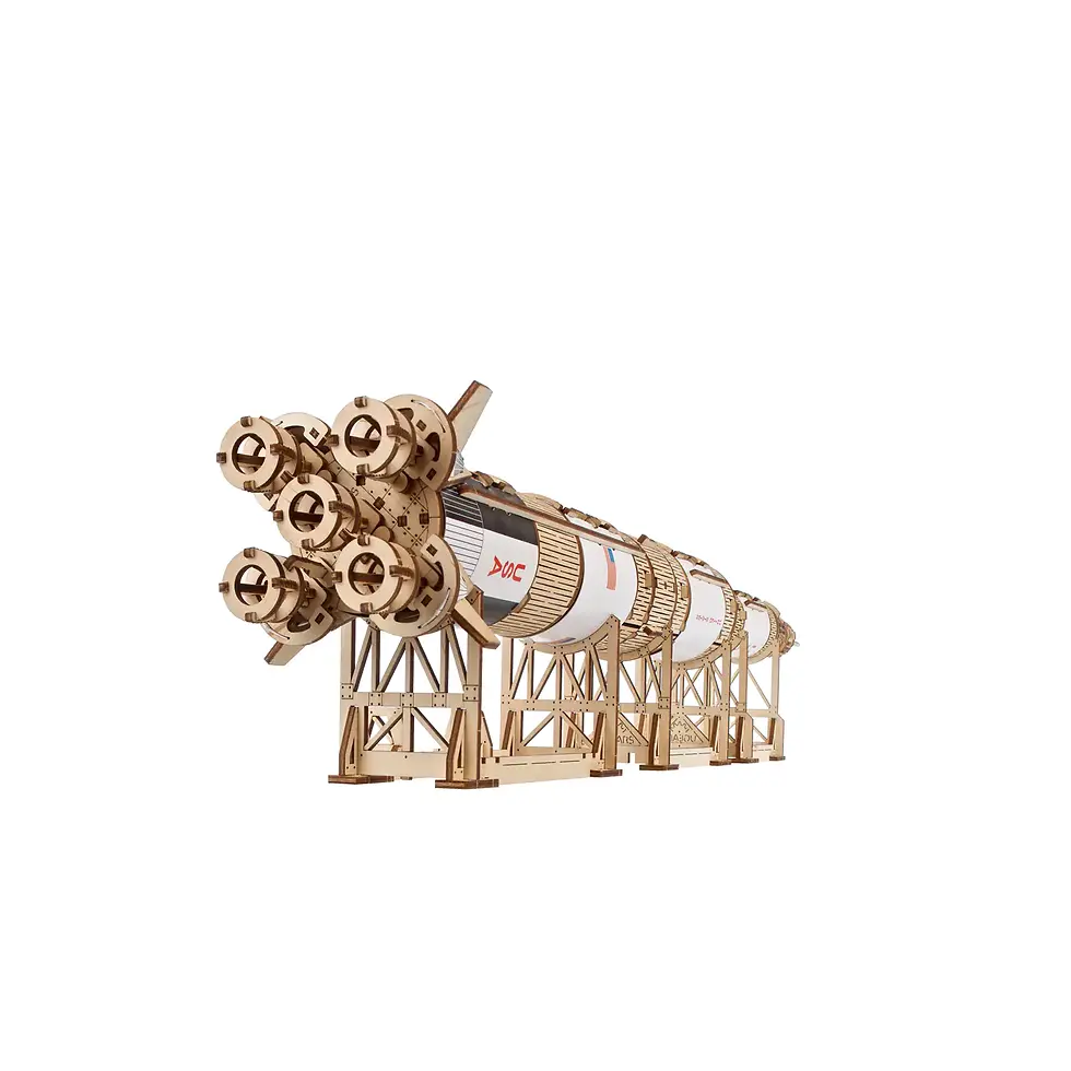 Miniature : Puzzle 3D en bois Saturn V de la NASA – Ugears 70257