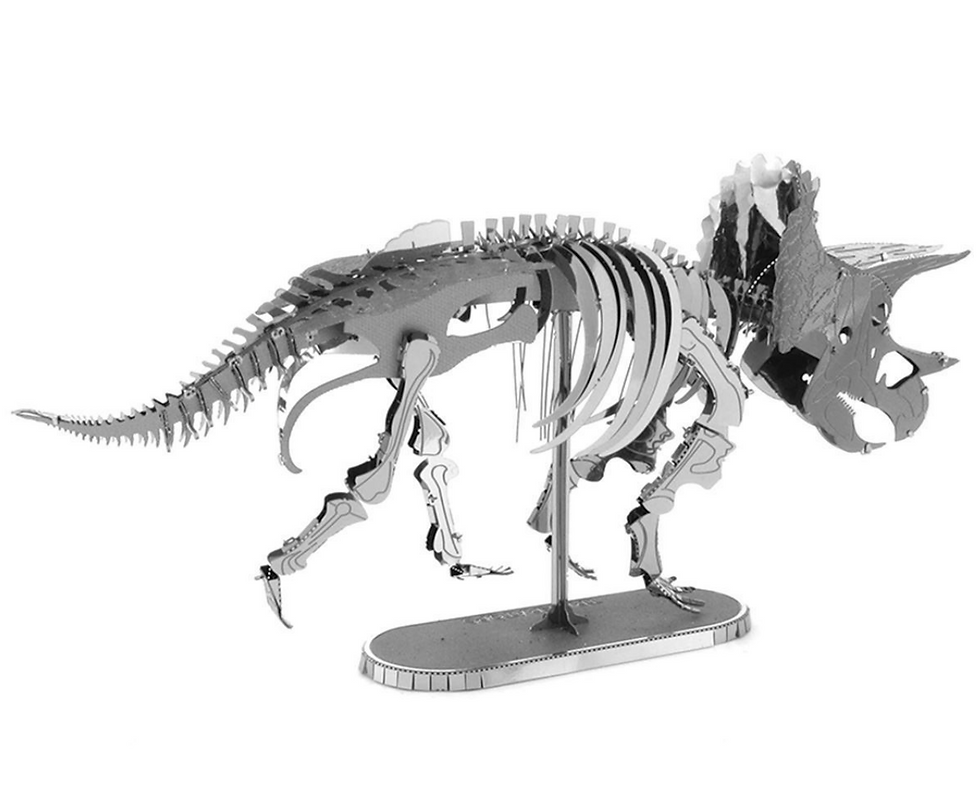 Miniature : Metal Earth Triceratops Skeleton