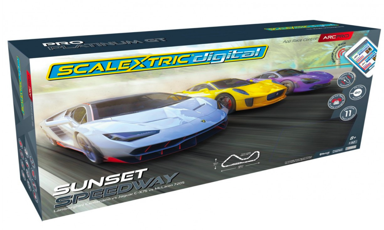Scalextric C1388 ARC Pro Sunset Speedway Set Digital