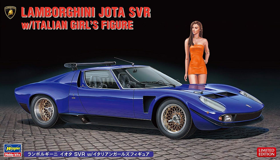 Miniature : Hasegawa Lamborghini Jota SVR w/Italian Girl's Figure 1/24 HAS20472