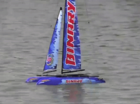 Miniature : Joysway BINARY V2 Catamaran Sailboat 400mm JOY 8807 V2