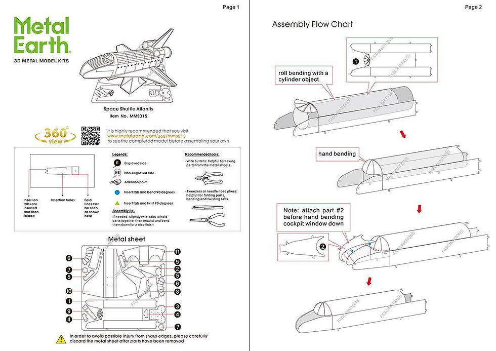 Miniature : Metal Earth Space Shuttle Atlantis