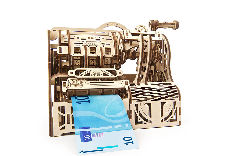 Miniature : Maquette en bois à. construire Ugears 70136 CAISSE ENREGISTREUSE