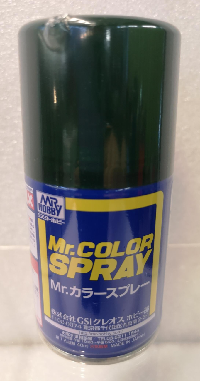 Spray peinture à maquettes Mister Color SEMI-BRILLANT DARK GREEN  S124