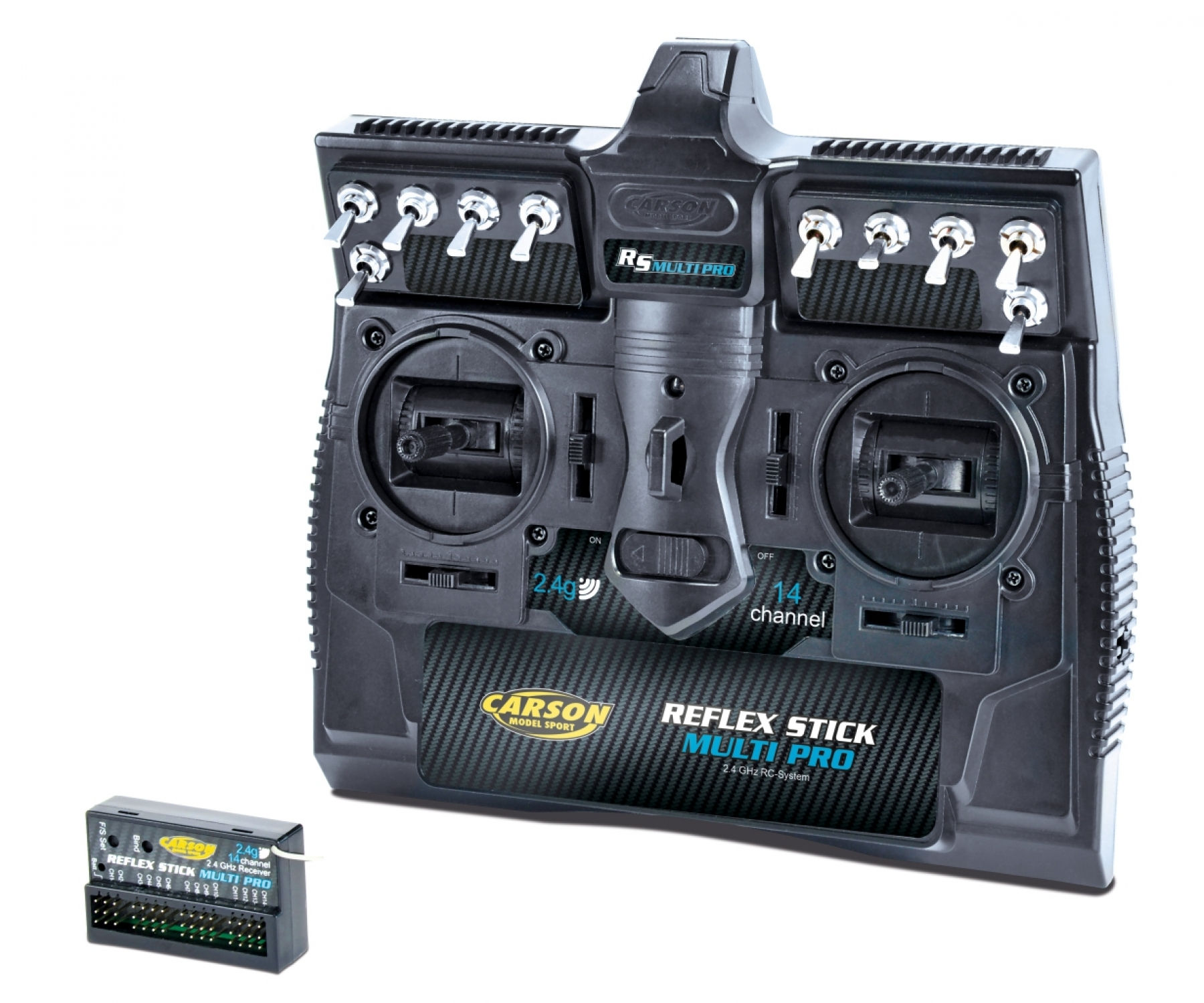 Radio commande FS Reflex Stick Multi Pro 2.4G 14CH Carson