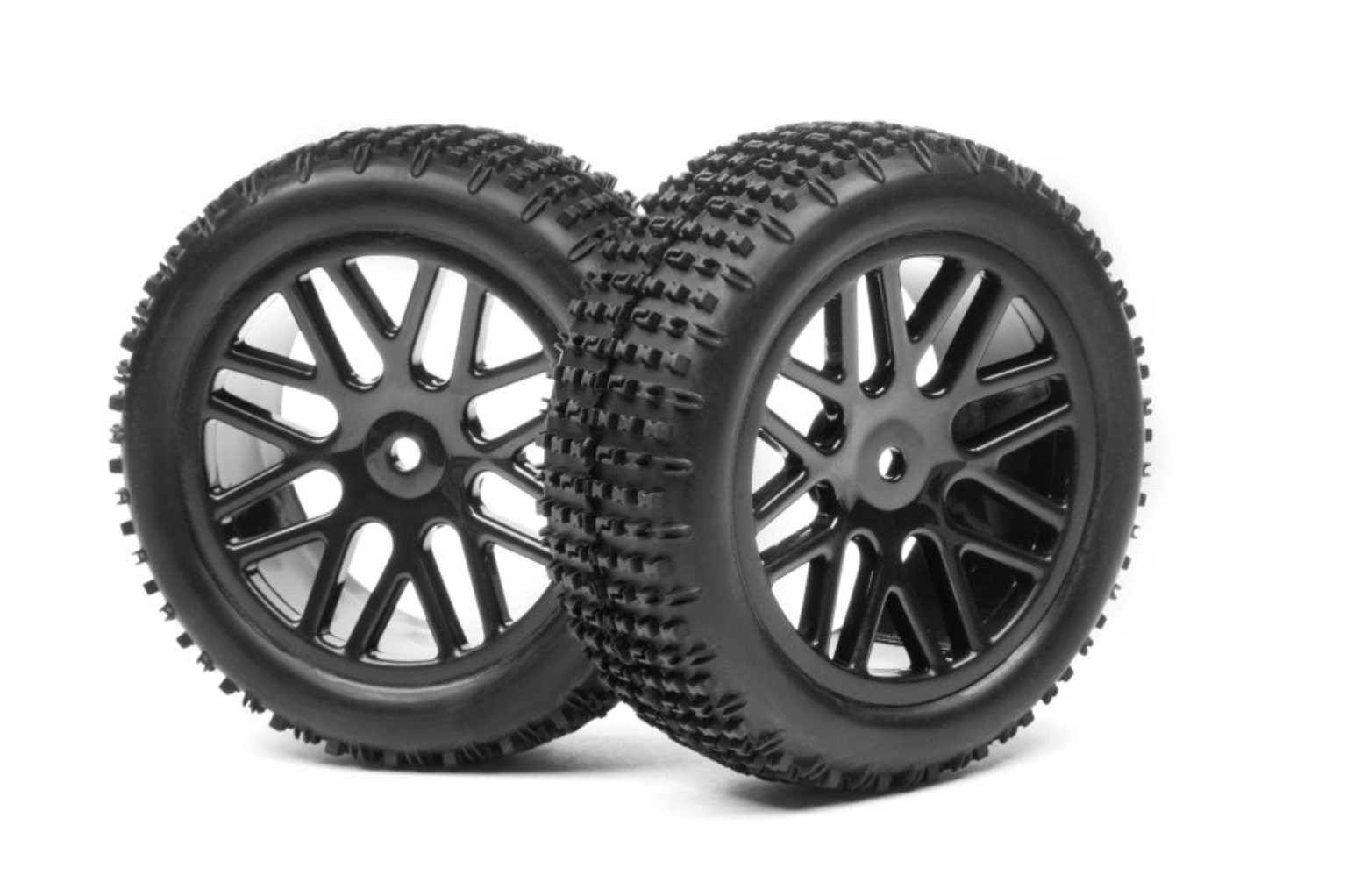 Maverick Pneus Buggy avant 1:10 montés sur jantes noires MV22267