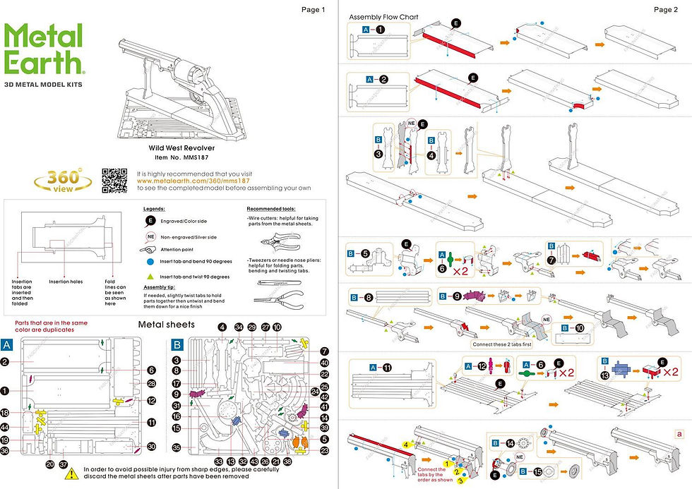 Miniature : Metal Earth Wild West Revolver