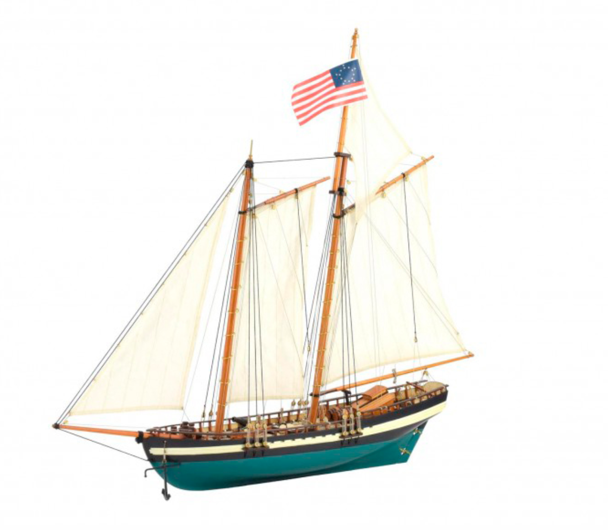 Maquette en bois de Goélette Américaine Virginia à l’échelle 1/41 ART 22115