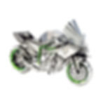 Moto Kawasaki Ninja H2R, maquette à monter Metal Earth ICX021