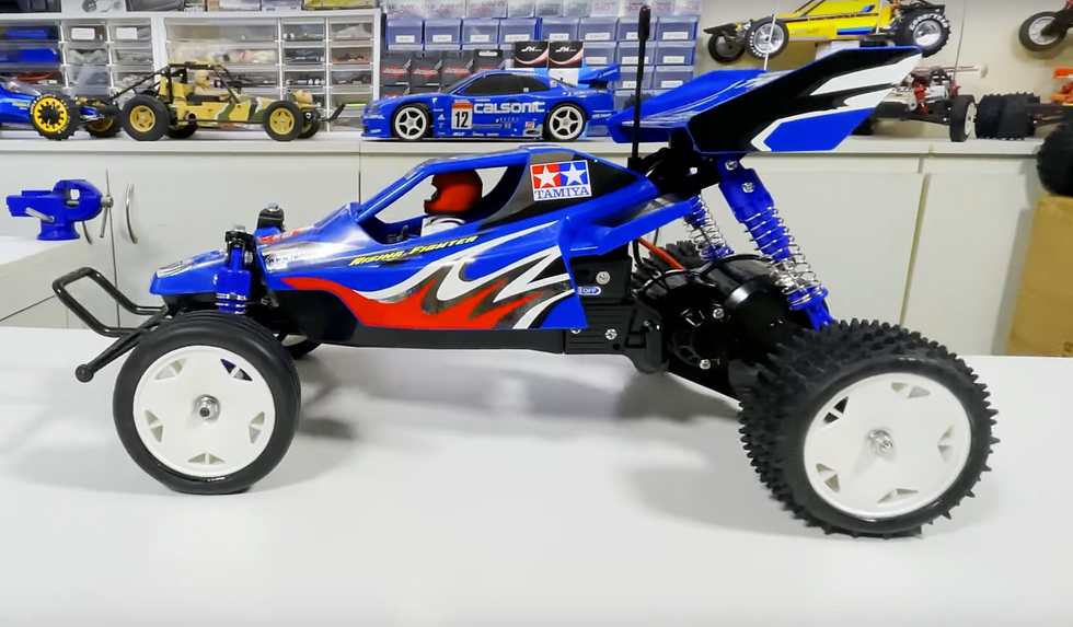 Miniature : Tamiya Set complet buggy RC en kit Rising Fighter 2WD TAM 58416