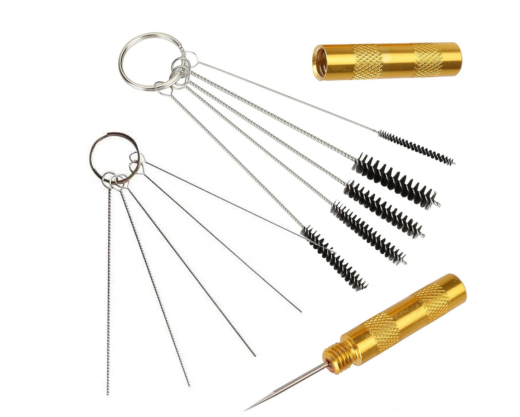 Jeu de brosses et aiguilles de nettoyage pour aérographes