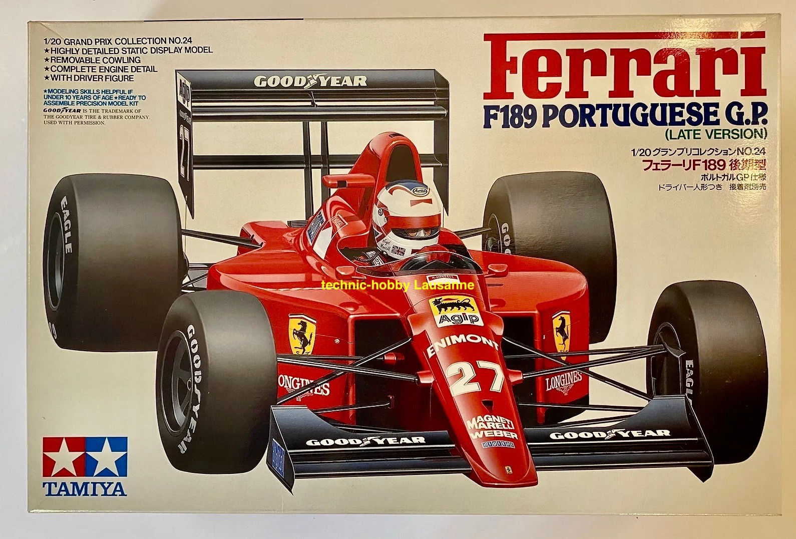 Tamiya Ferrari F189 Portuguese G.P. 1/20 TAM20024 maquette f1 berger Nigel mansell ferrari rouge