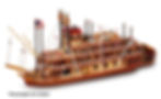Maquette en bois de bateau à construire: Vapeur Mississipi OCCRE 14003