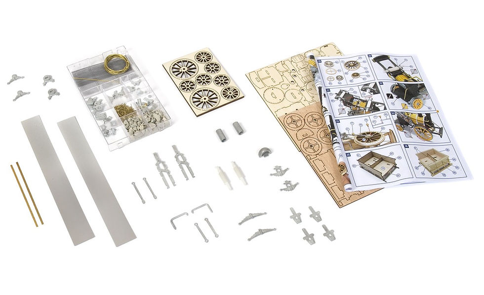 Miniature : Locomotive ROCKET, maquette à construire en bois et métal OCCRE 54000