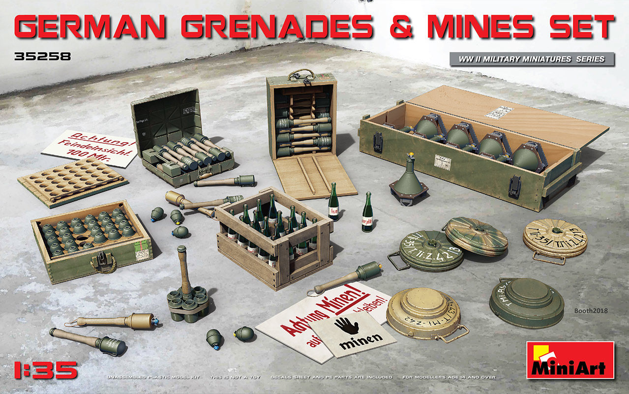 MiniArt German Grenades & Mines Set 1/35 MIN35258
