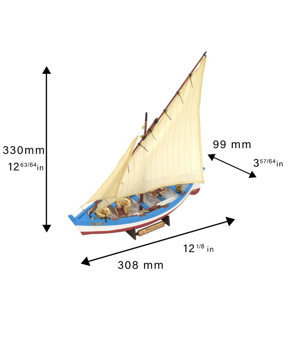 Miniature : Bateau de pêche traditionnel "La Provençale", maquette à construire en bois, Artesania Latina 19017-N