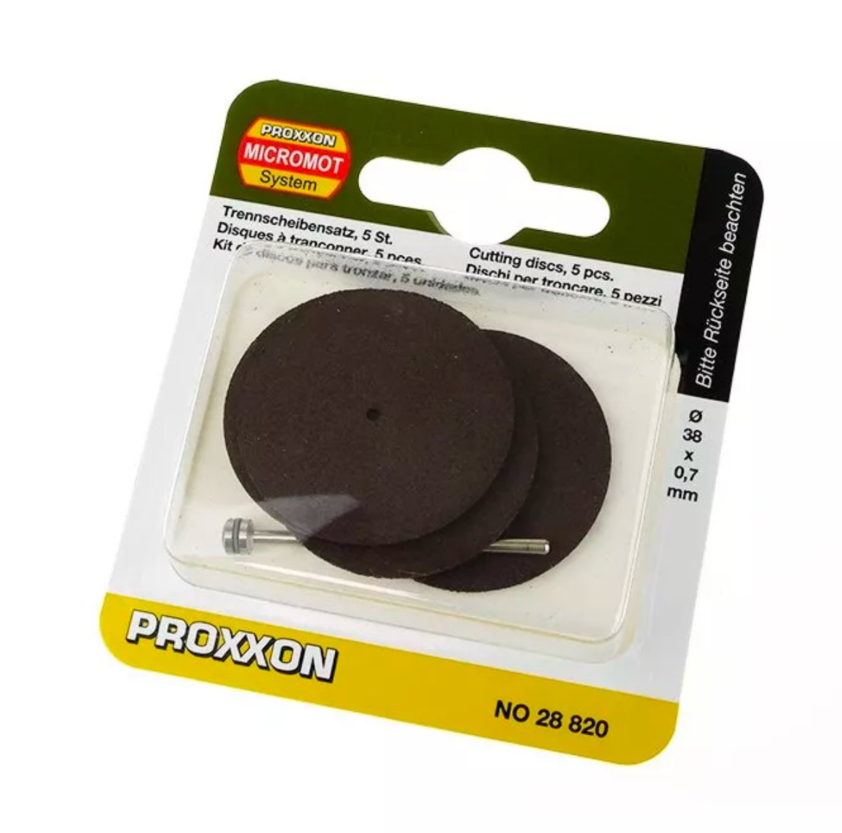Proxxon Disques à tronçonner, 5 pces 38x0,7mm