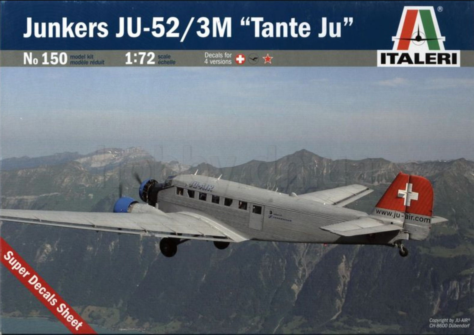 Italeri Junkers JU-52/3M "Tante Ju" 1:72 ITA150