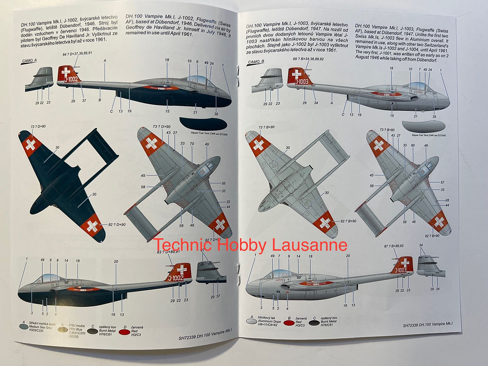 Miniature : Maquette plastique avion Special Hobby D.H. 100 Vampire MK.1 1/72 SH 72339