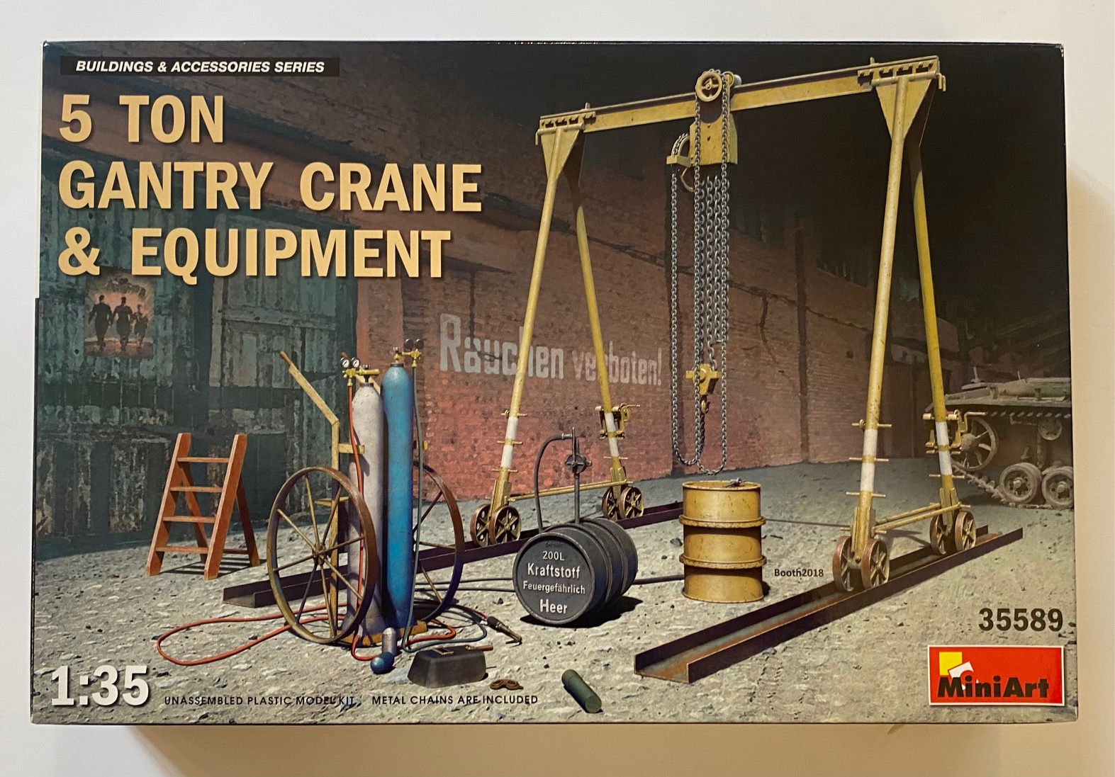 MiniArt 5 Ton Gantry Crane & Equipment 1/35 MIN35589