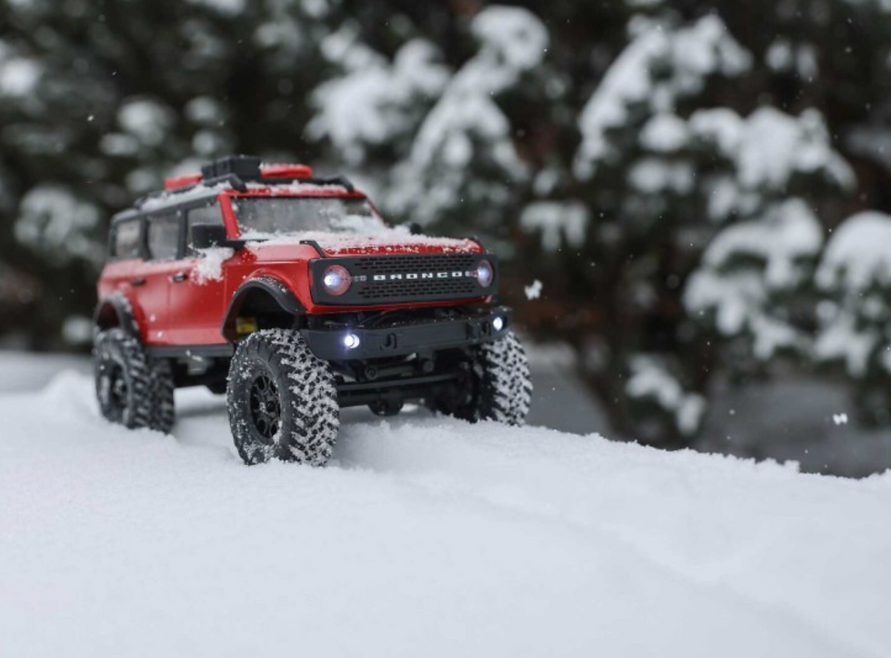 Miniature : crawler indoor salon et appartment Axial SCX24 2021 Ford Bronco 4WD Truck Brushed RTR 1/24 rouge AXI00006T1