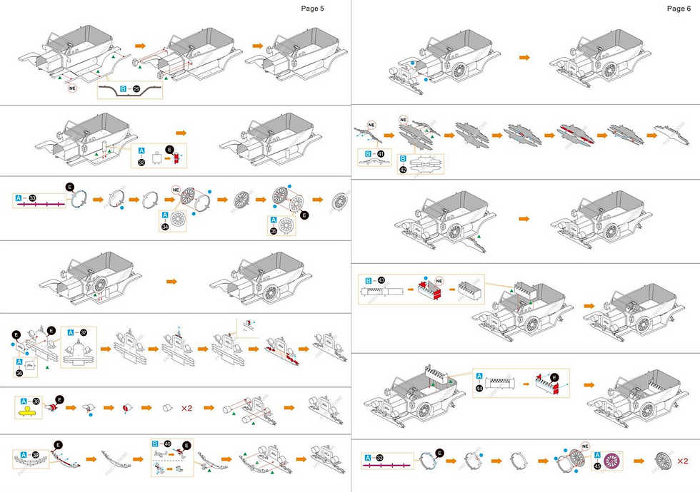 Miniature : Metal Earth maquette en métal à monter de la  1910 Ford Model T MMS 196