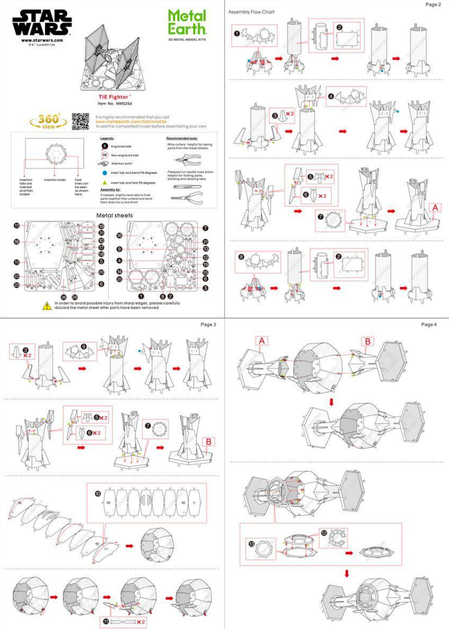 Miniature : Metal Earth Star Wars Tie Fighter MMS256