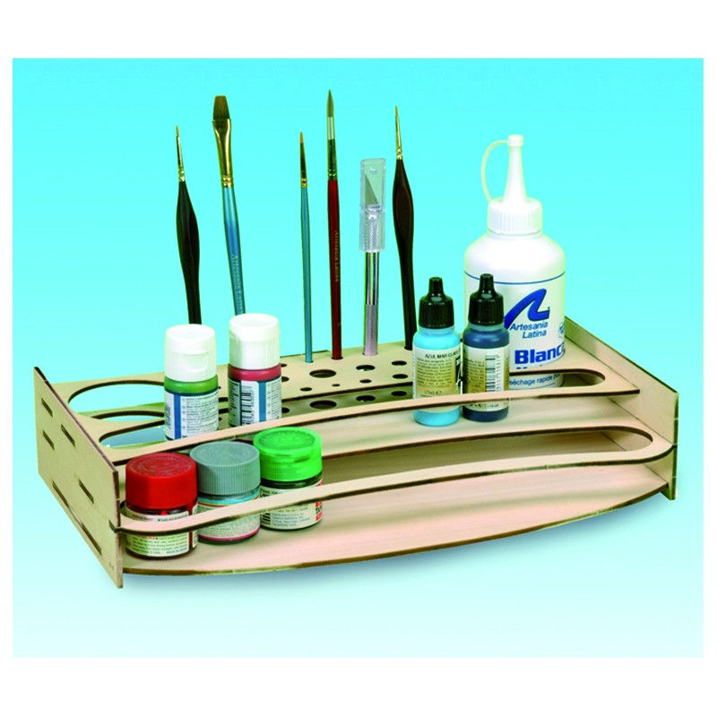 Miniature : SUPPORT DE RANGEMENT POUR PEINTURES ET OUTILS Artesania Latina 27648-P