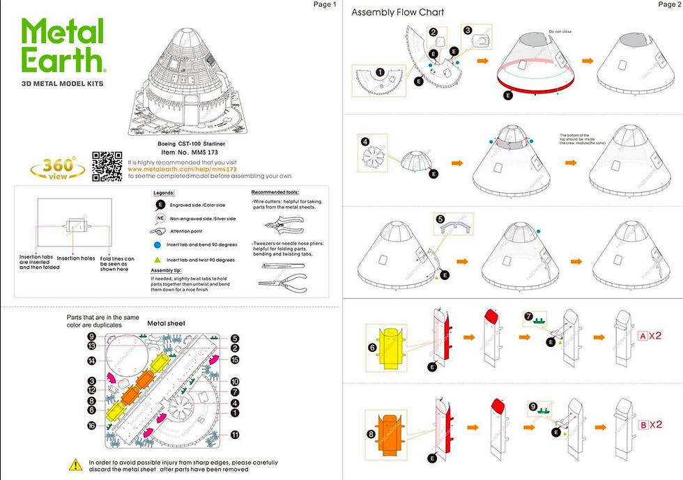 Miniature : Metal Earth Boeing Starliner MMS173