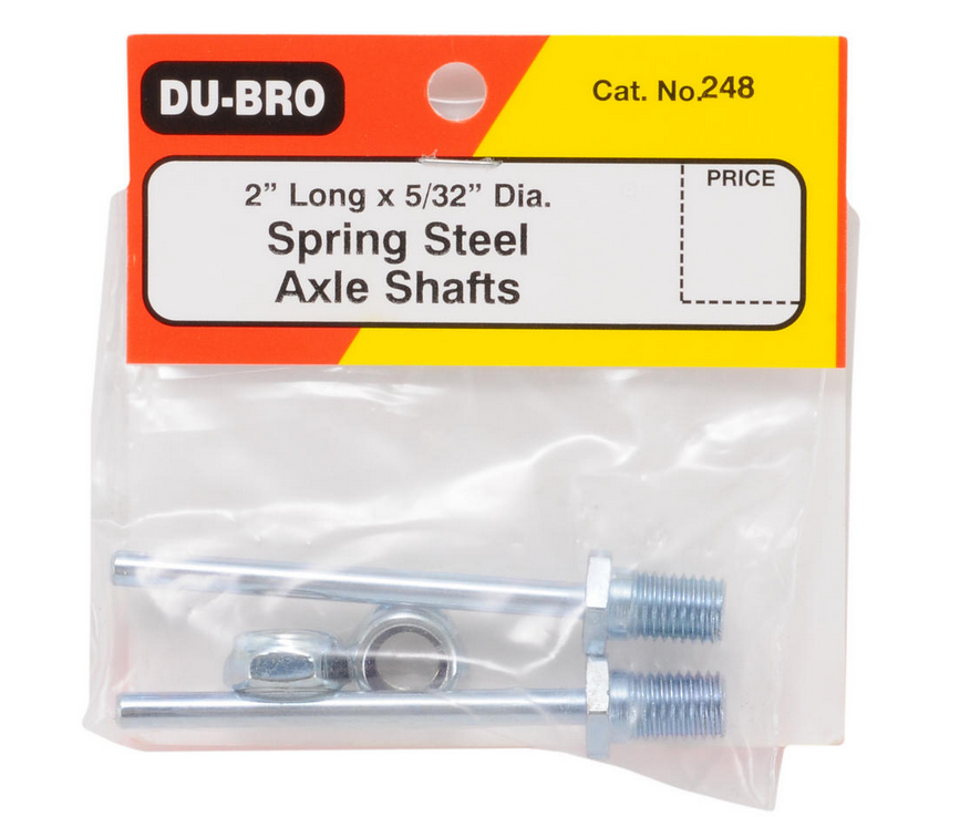 Miniature : DuBro Axe trains d’atterrissage 2″ Long  5/32″  Axle Shafts (2 pièces) DUB 248