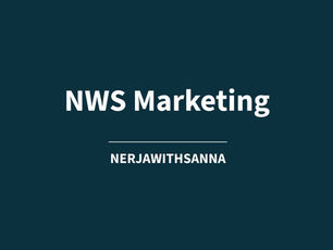 Logo de NWS Marketing sobre fondo azul
