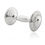 Thumbnail: Cunill - Beaded Sterling Silver Baby Barbell Rattle