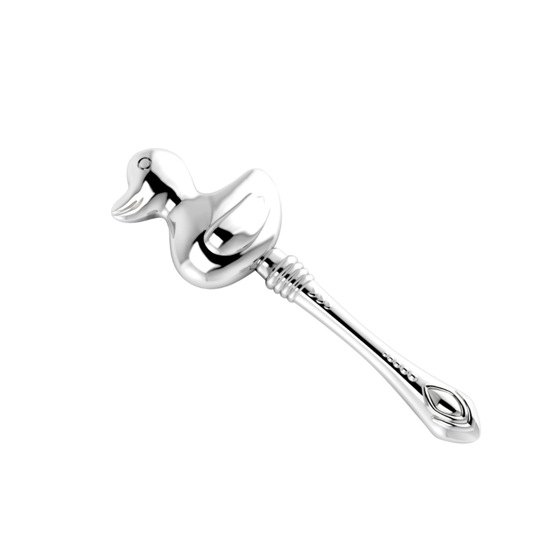 Cunill - Duck Sterling Silver Baby Rattle