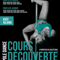 COURS DÉCOUVERTE POLE DANCE CUGNAUX AVEC JULIANA 