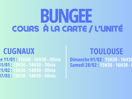 NOUVEAU – Cours de Bungee au Studio 9 
