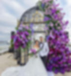 Stunning wedding decorations adorned with exquisite floral arrangements, adding a touch of natural b