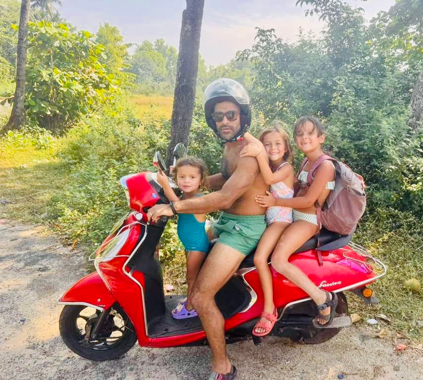 goa scooter with kids